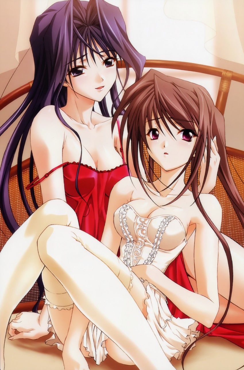 hina asuka and amamiya mizuho (memories off and 1 more) drawn by koshimizu_takayuki