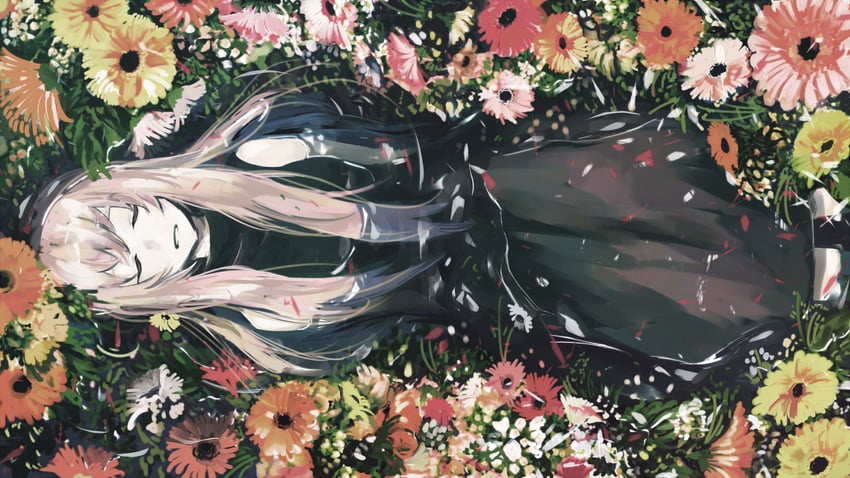 megurine luka (vocaloid and 1 more) drawn by meola