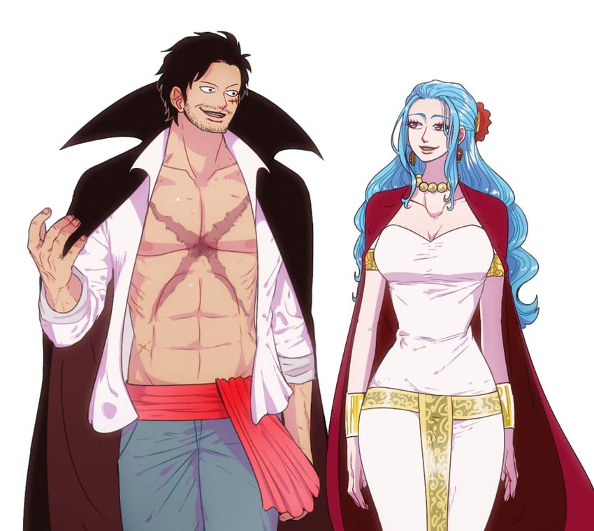 monkey d. luffy and nefertari vivi (one piece) drawn by millorart