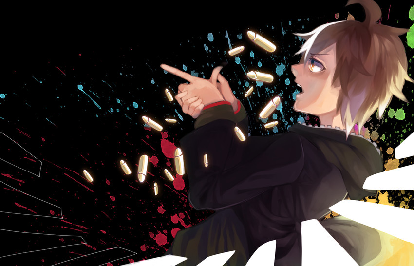 naegi makoto (danganronpa and 1 more) drawn by teiruzukingudamu