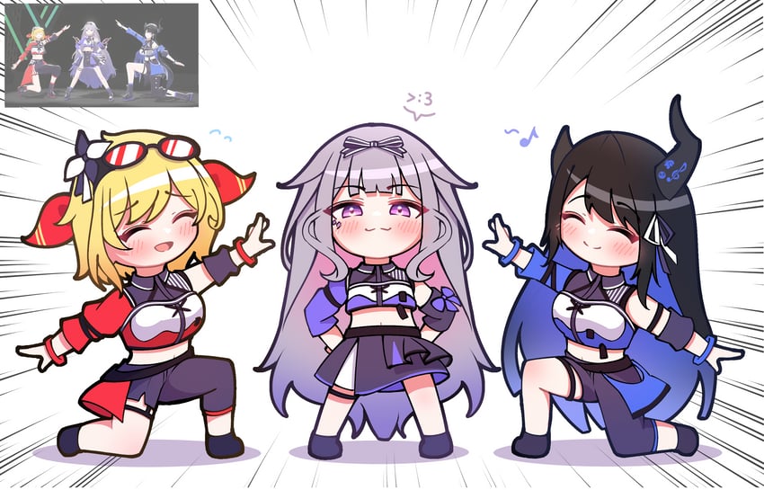 nerissa ravencroft, koseki bijou, and kaela kovalskia (hololive and 2 more) drawn by shutowl