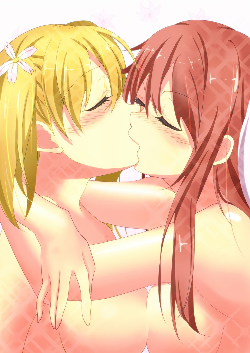 takayama haruka and sonoda yuu (sakura trick) drawn by kumanu_(nnnyyy)