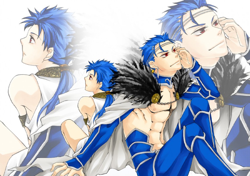 cu chulainn (fate and 1 more) drawn by ryugun