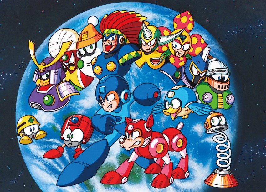 mega man, met, rush, beat, eddie, and 8 more (mega man and 1 more)