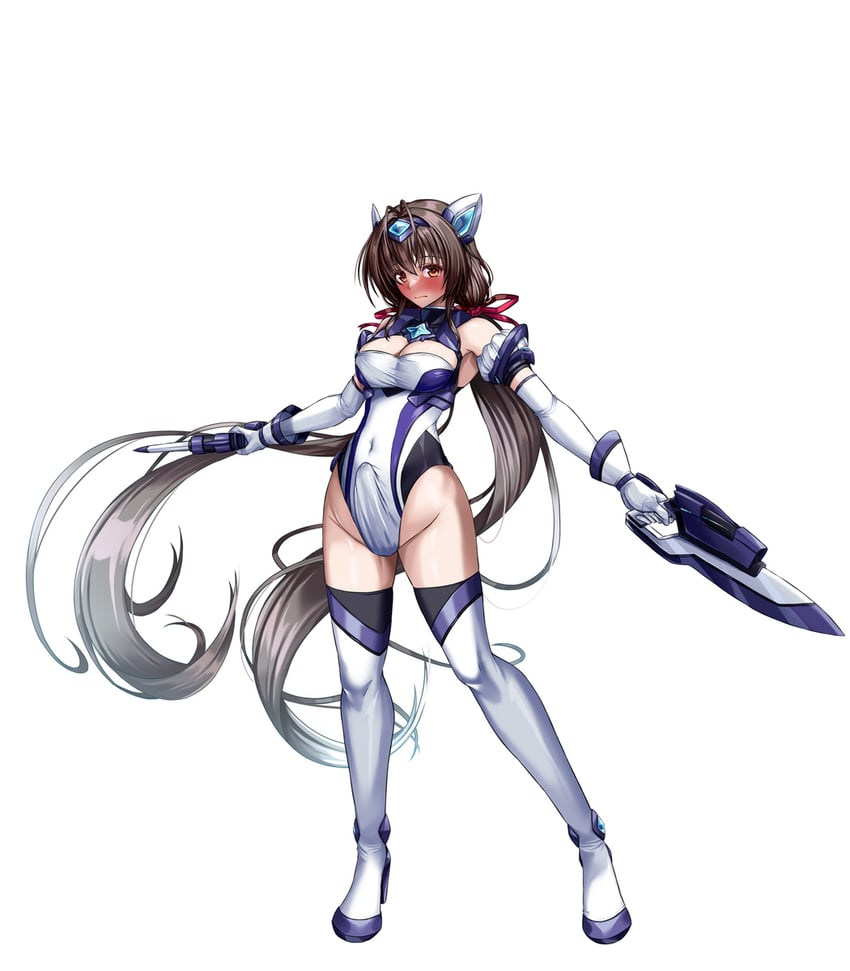 katsuragi souma and exs-tia spica (kouyoku senki exs-tia) drawn by kozu_rokuta