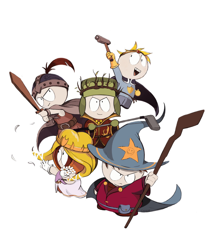 stan marsh, kenny mccormick, kyle broflovski, eric cartman, and butters stotch (south park and 1 more) drawn by carrie_hankins