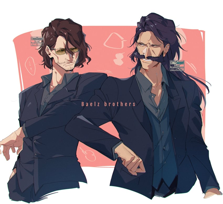 yhwach and zangetsu (bleach and 1 more) drawn by ovasayuri