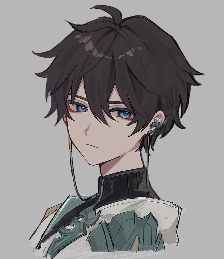 dan heng (honkai and 1 more) drawn by pui_2_desu