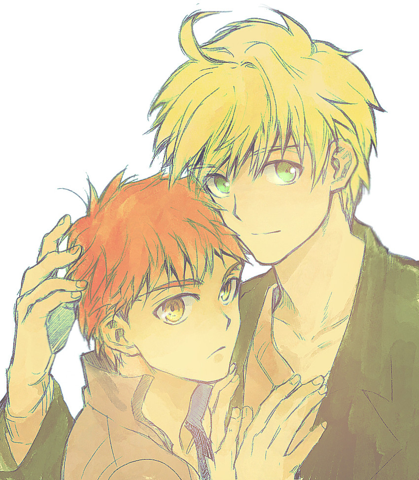 emiya shirou and arthur pendragon (fate and 2 more) drawn by goldfish_(artist)
