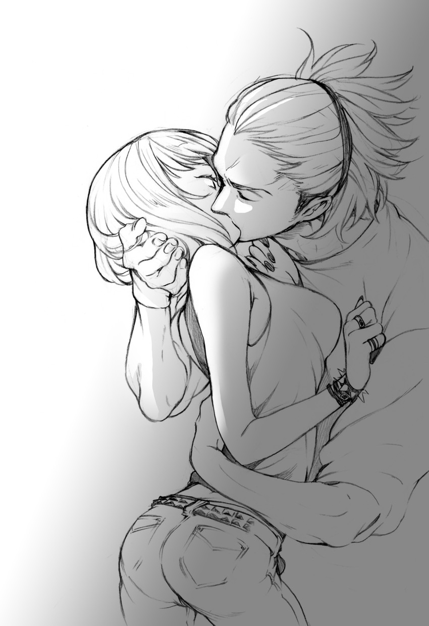 tanaka saeko and ukai keishin (haikyuu!!) drawn by benjyo_mushi