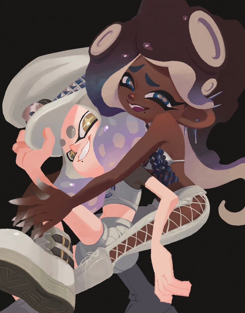 marina and pearl (splatoon and 1 more) drawn by ka1_(k4k37)