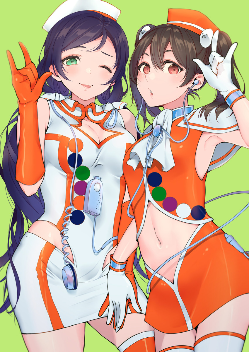 tojo nozomi and yazawa nico (love live! and 1 more) drawn by kate_iwana
