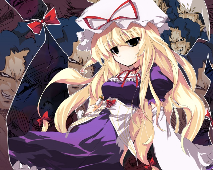 yakumo yukari and gym ghingnham (touhou and 2 more) drawn by inagata