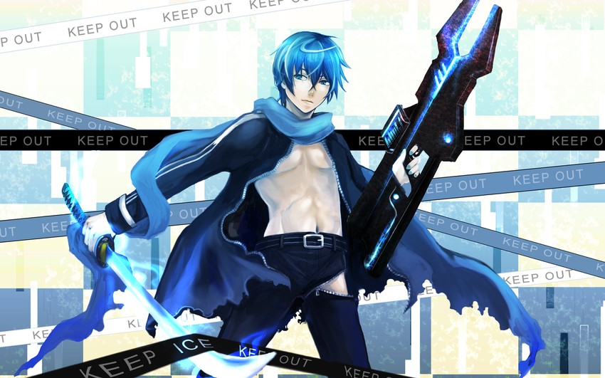 kaito (vocaloid and 1 more) drawn by nagi_(nightmare-cat)