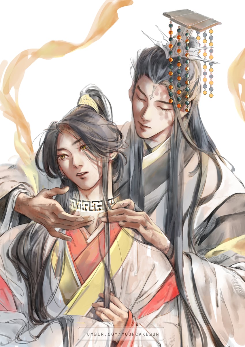xie lian and jun wu (tianguan cifu) drawn by mooncakebun