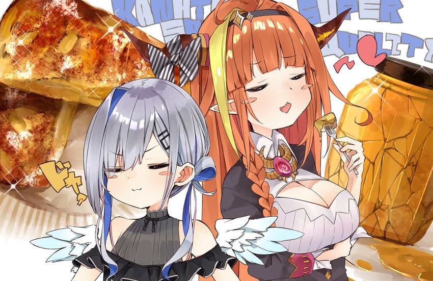 amane kanata and kiryu coco (hololive) drawn by eureka_814