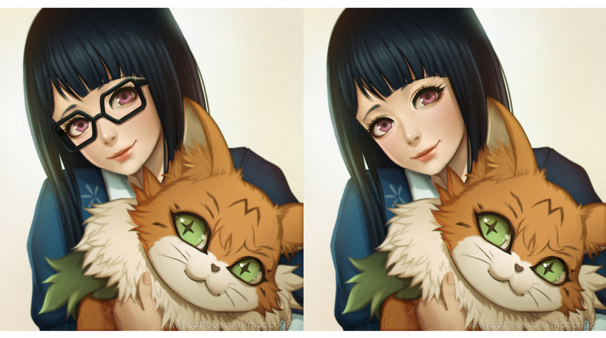 mochizuki meiko and meicoomon (digimon and 1 more) drawn by magion02