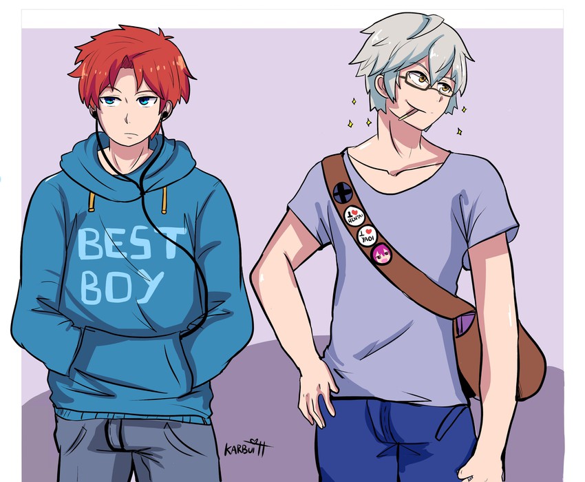 male robin and roy (fire emblem and 4 more) drawn by karbuitt