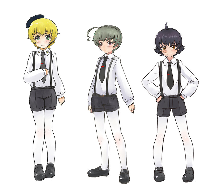 anchovy, pepperoni, and carpaccio (girls und panzer) drawn by solokov_(okb-999)