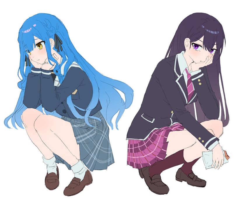 togawa sakiko and shiina taki (bang dream! and 1 more) drawn by birthday1730225