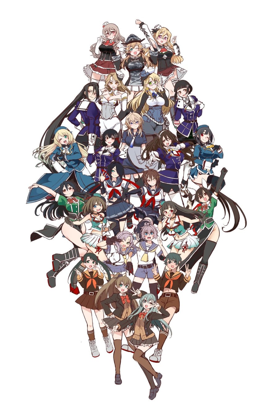 suzuya, atago, prinz eugen, takao, maya, and 31 more (kantai collection) drawn by udukikosuke