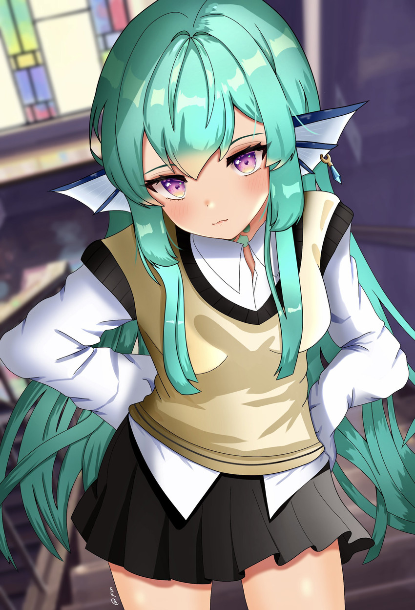 finana ryugu (nijisanji and 1 more) drawn by fin_(finsfries)