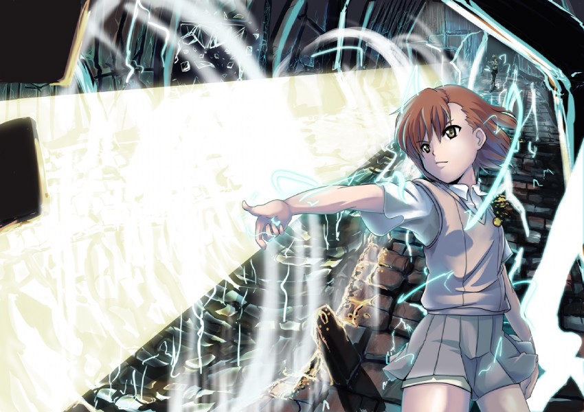 misaka mikoto (toaru majutsu no index and 1 more) drawn by muneshiro_(hitsuji_kikaku)