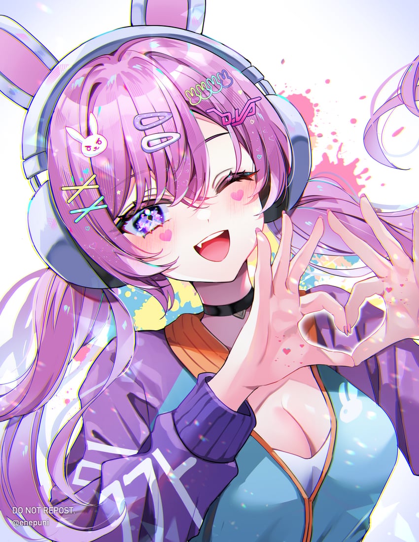 d.va and edm d.va (overwatch and 1 more) drawn by eneru_(enepuni)