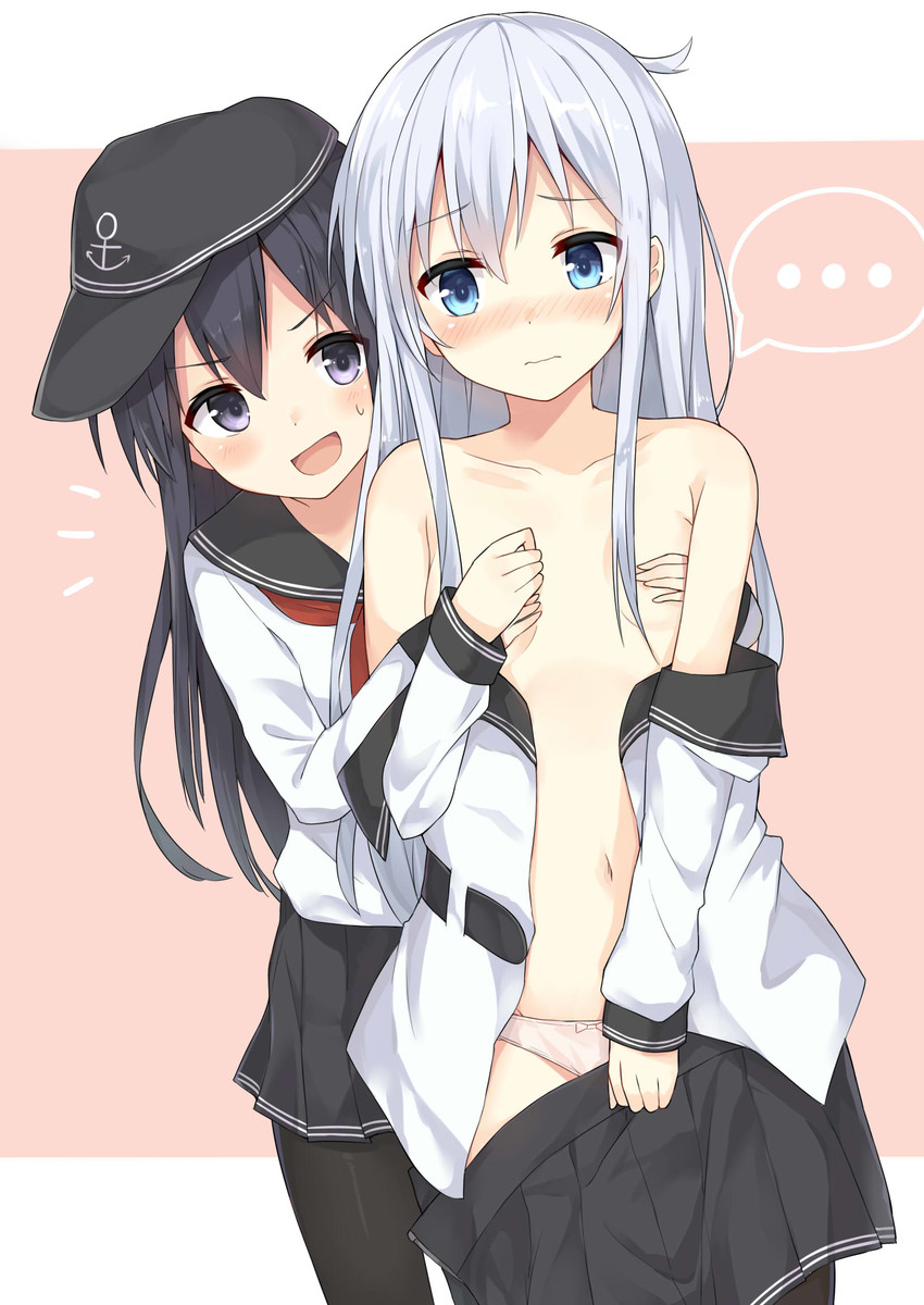 hibiki, akatsuki, and verniy (kantai collection) drawn by huwari_(dnwls3010)