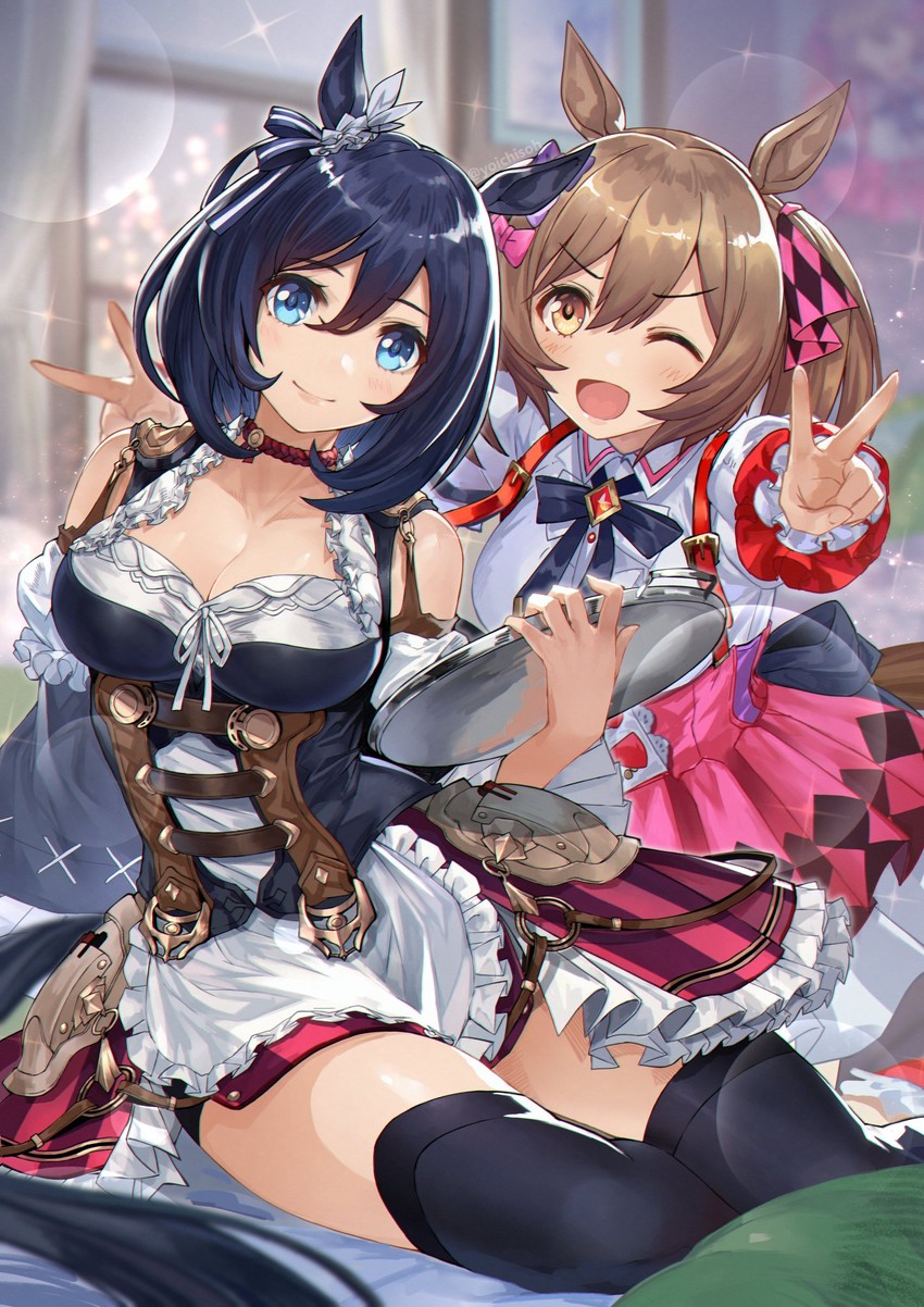 eishin flash and smart falcon (umamusume) drawn by itou_youichi