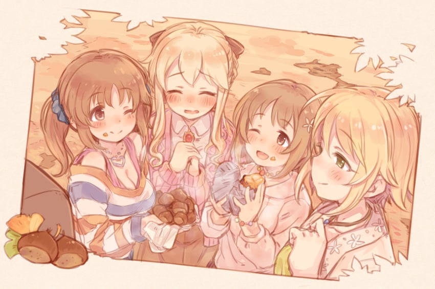 mimura kanako, totoki airi, clarice, and umeki otoha (idolmaster and 1 more) drawn by 7010