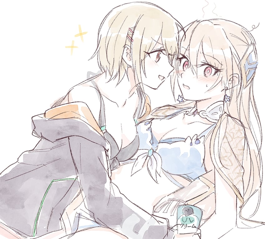 kayamori ruka and shirakawa yuina (heaven burns red) drawn by opi