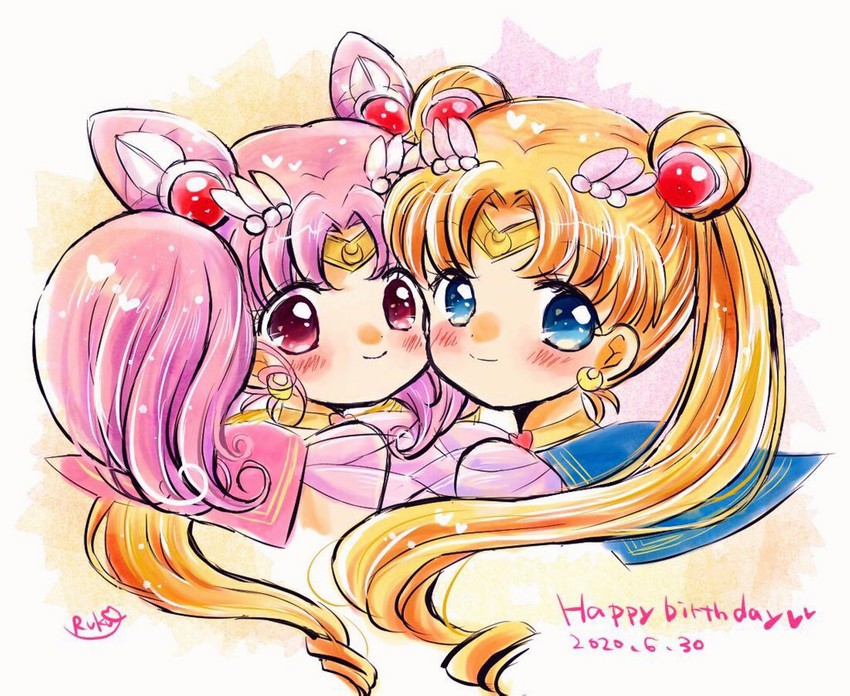 tsukino usagi, sailor moon, chibi usa, sailor chibi moon, super sailor moon, and 1 more (bishoujo senshi sailor moon) drawn by sakurai_ruku