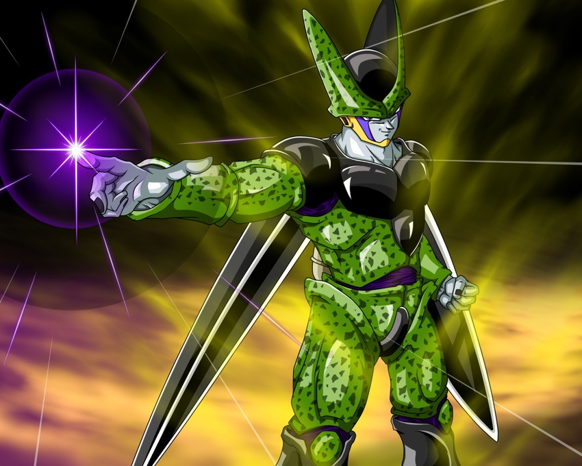 cell and perfect cell (dragon ball and 1 more) drawn by abu_zero