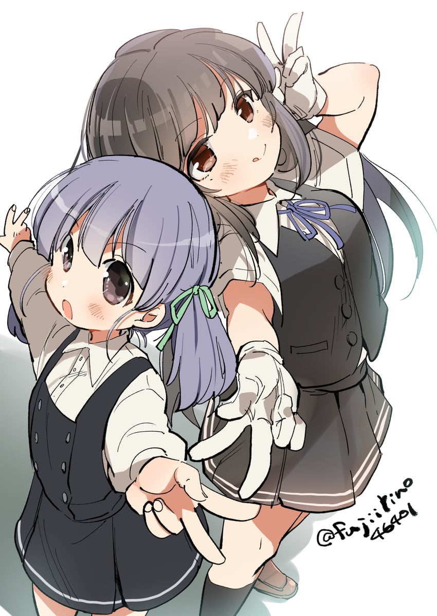 ooshio, ooshio kai ni, and hayashio (kantai collection) drawn by fujii_rino