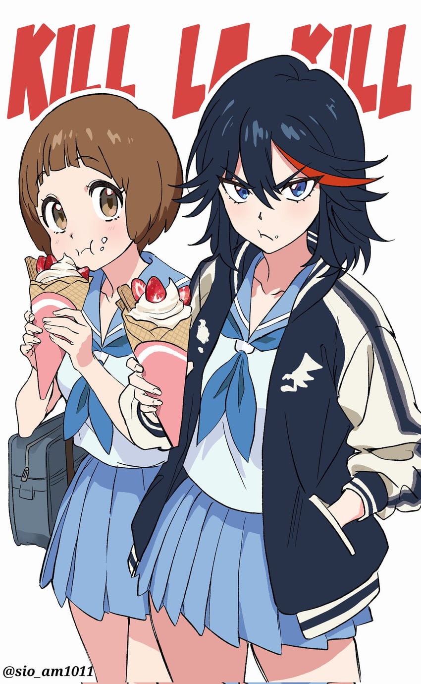 matoi ryuuko and mankanshoku mako (kill la kill) drawn by sisi_am1011