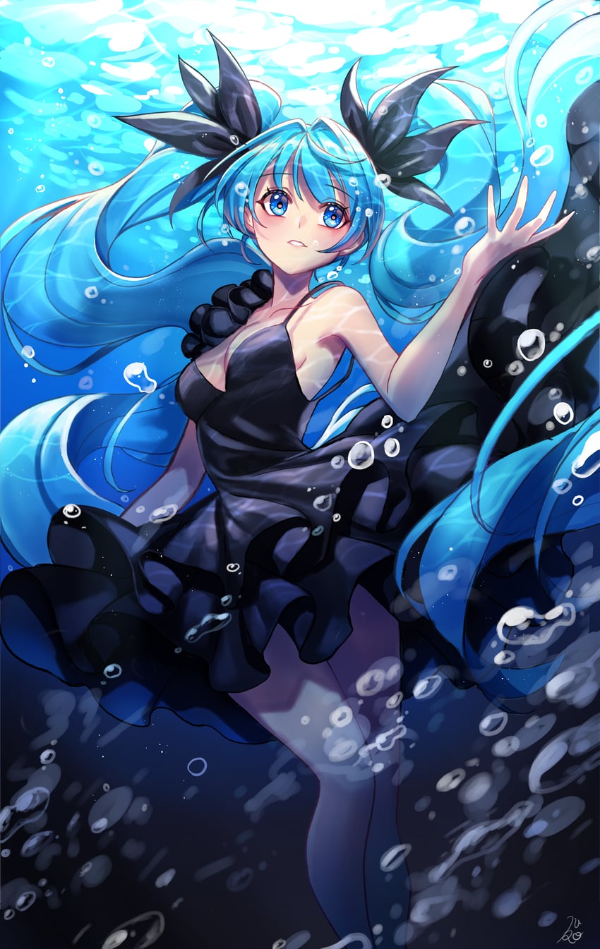 hatsune miku (vocaloid and 1 more) drawn by kuro_(ning2763)