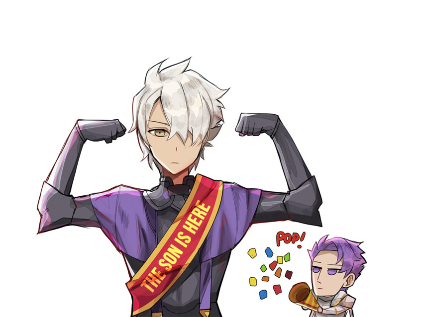 lancelot and galahad (fate and 1 more) drawn by kyou_(iuciferic)