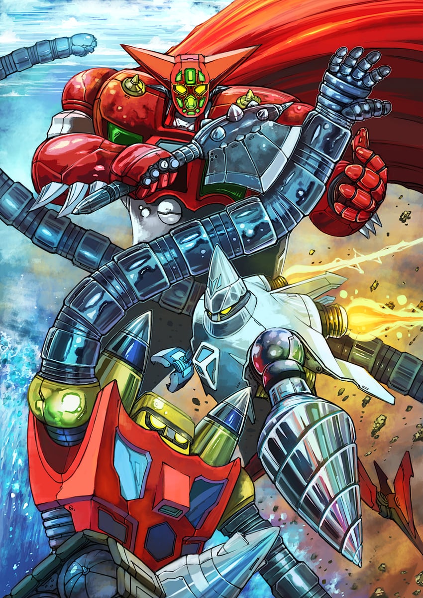 getter-1, getter-2, and getter-3 (getter robo) drawn by yamanushi