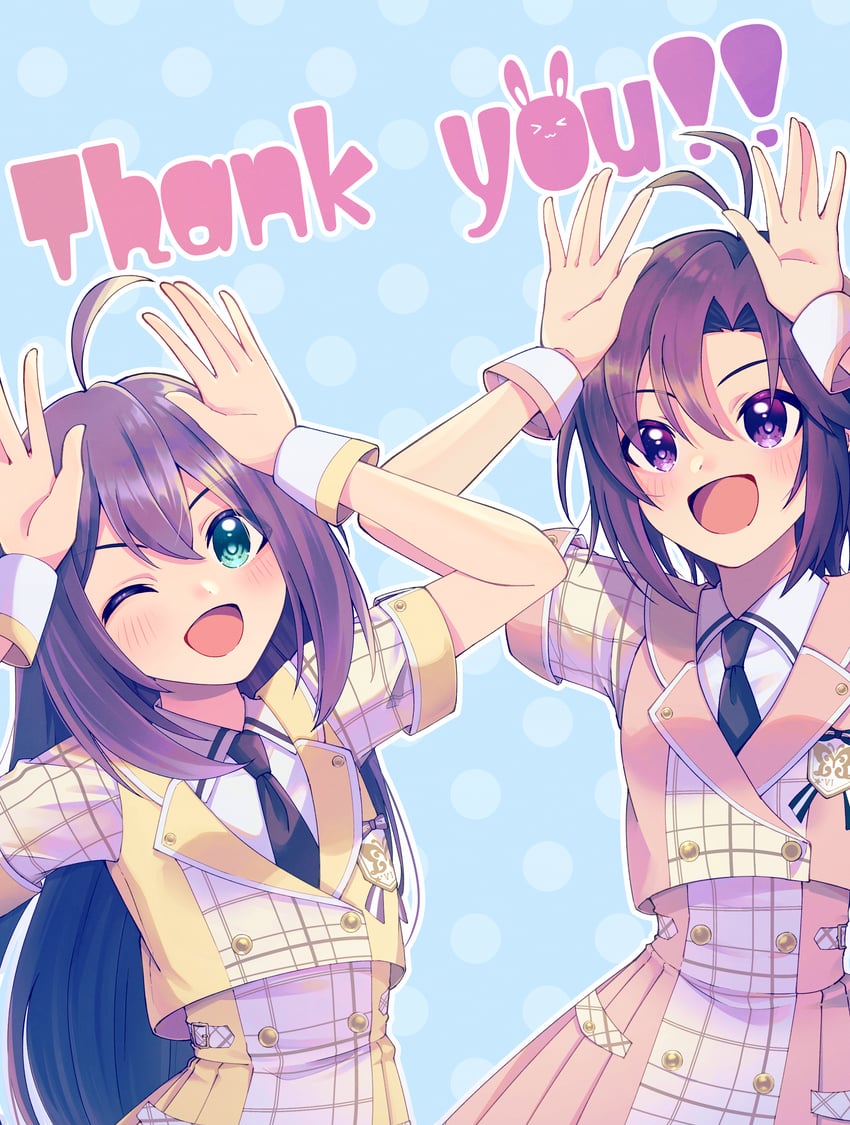 kikuchi makoto and mochizuki anna (idolmaster and 2 more) drawn by moka7ha