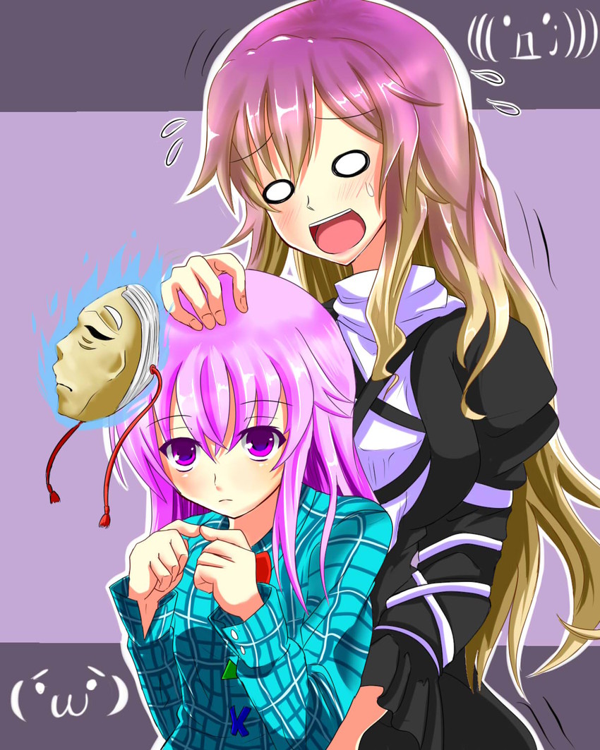 hijiri byakuren, hata no kokoro, and shoboon (touhou and 1 more) drawn by rakku_(10219563)