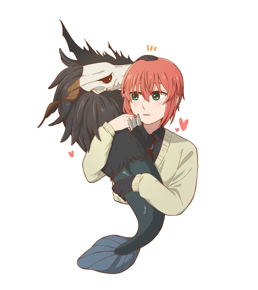 hatori chise and elias ainsworth (mahou tsukai no yome) drawn by delfuze