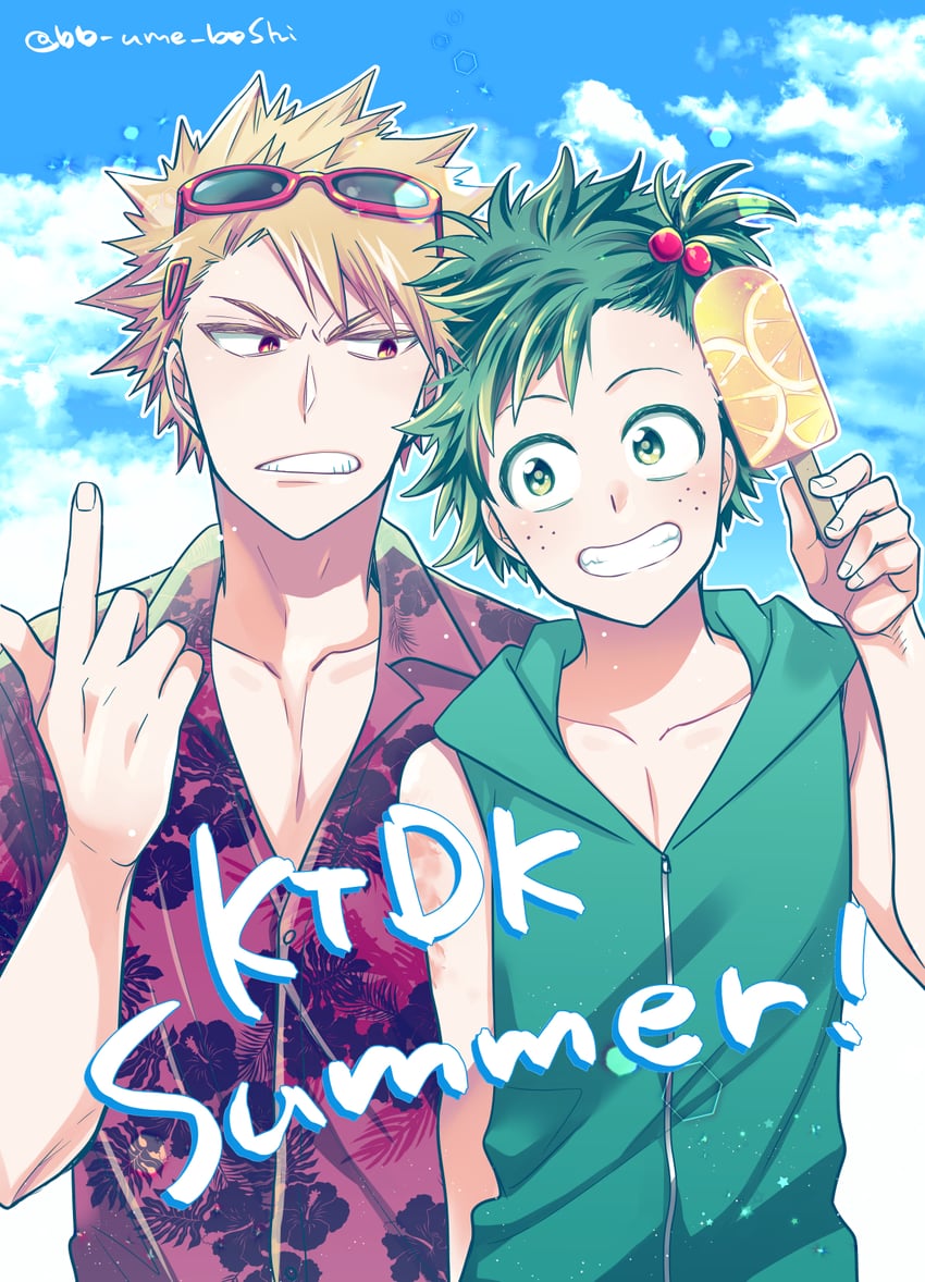 midoriya izuku and bakugou katsuki (boku no hero academia) drawn by ume_(326310)