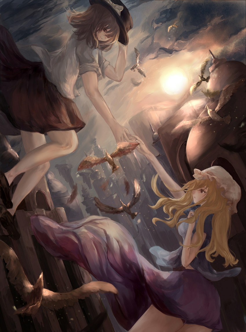 usami renko and maribel hearn (touhou and 1 more) drawn by trick_(sedaren)