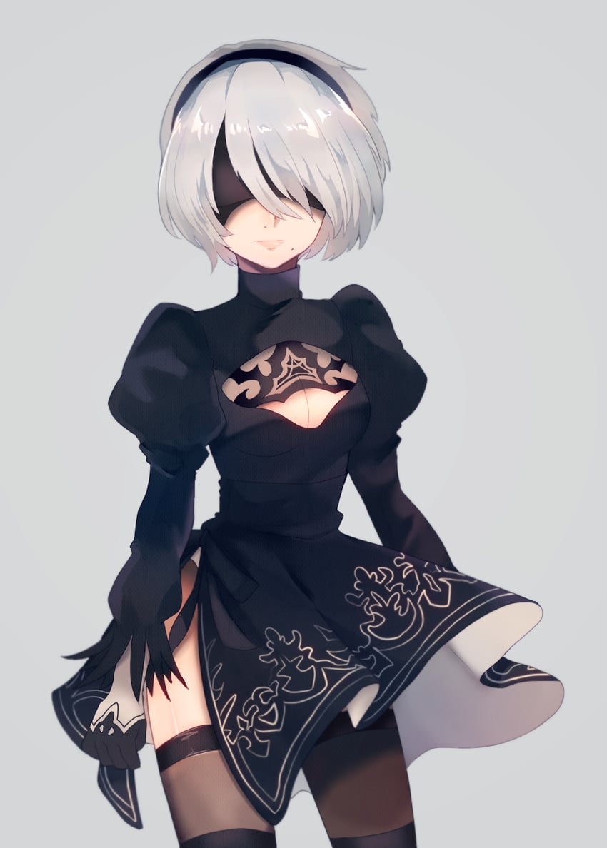 2b (nier and 1 more) drawn by momiji_shiori