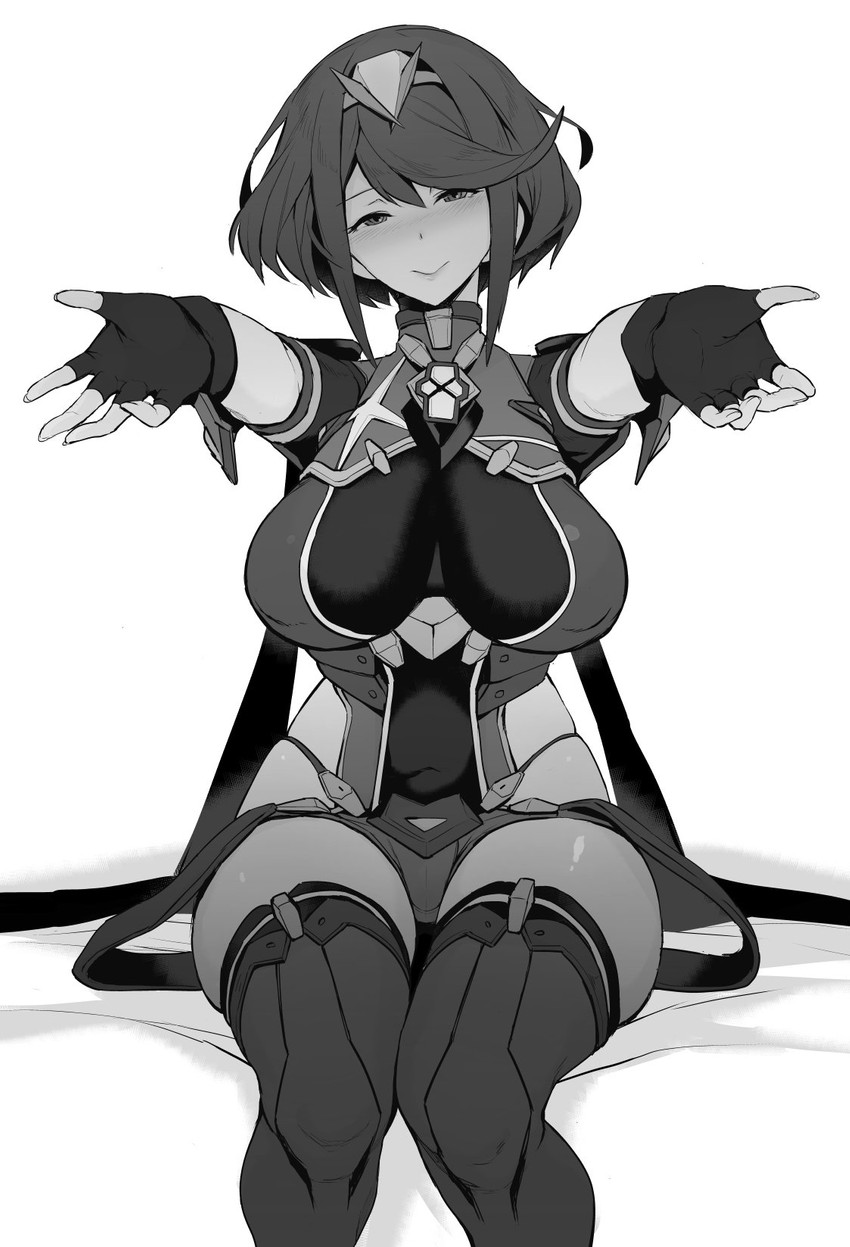 pyra (xenoblade chronicles and 1 more) drawn by messatsu_tan