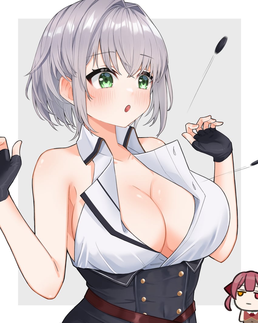houshou marine and shirogane noel (hololive) drawn by ai_(u_e_o_o)
