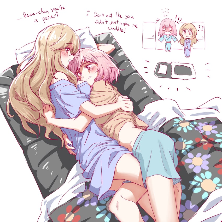 amaori renako and sena ajisai (watashi ga koibito ni nareru wake naijan murimuri!) drawn by anjuro_zeeku