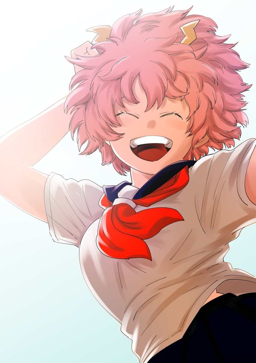 ashido mina (boku no hero academia) drawn by yuu_yuugekisyu