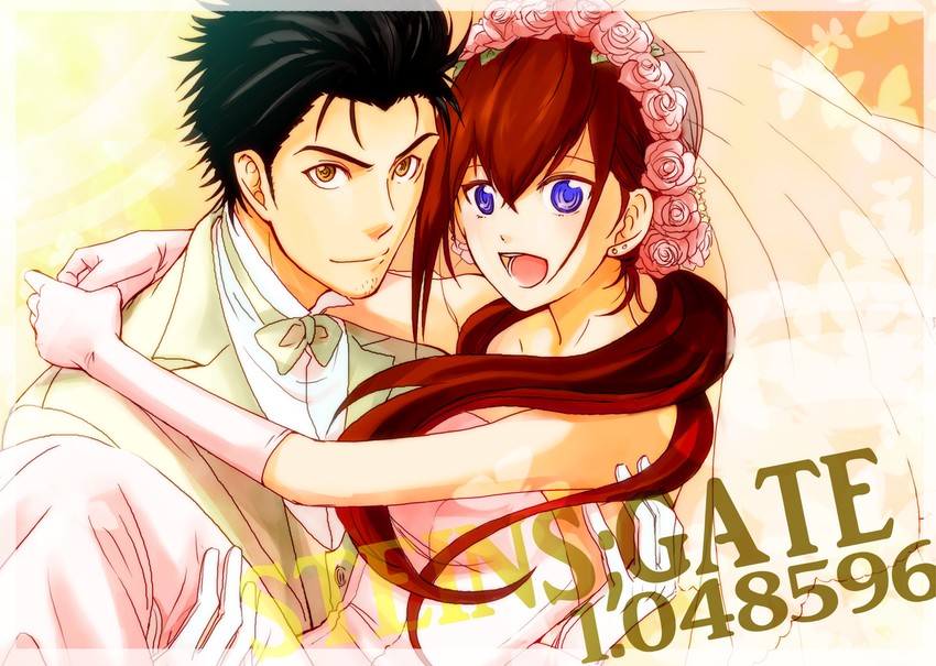 makise kurisu and okabe rintarou (science adventure and 1 more) drawn by sio